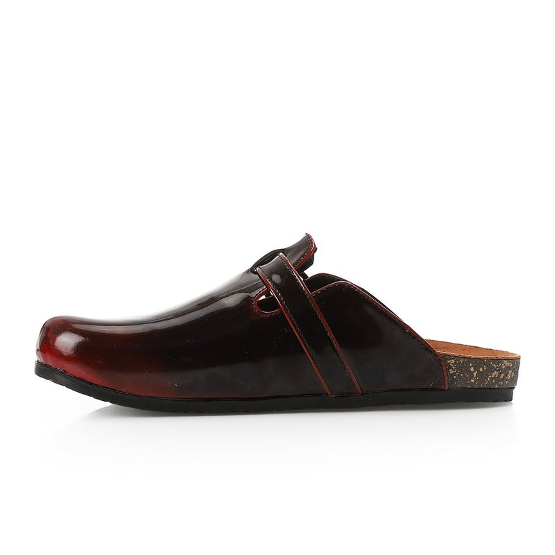 Mr.joe Comfort Verne Buckle Clogs - Burgundy - Image 4