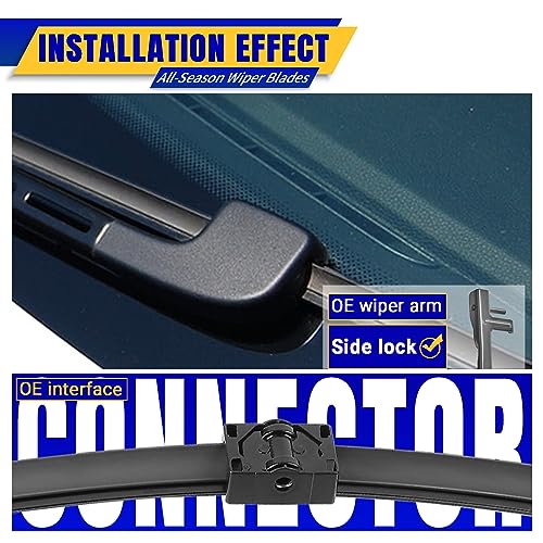 Rooppa 2 wipers Replacement for BMW 3-Series 4-Door E90 E91 06/2006-08/2009 325xi 328i 328xi 328ixDrive 330i 330xi 335i 335xi M3, Windshield Wiper Blades Original Equipment Replacement - 24"/19" (Set of 2) - Image 3