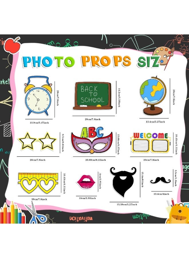 Haimimall Back to School Decorations Back to School Photo Props Welcome Back to School Photo Frame & Photo Props First Day of School Decorations for Back to School Party Supplies - Image 4