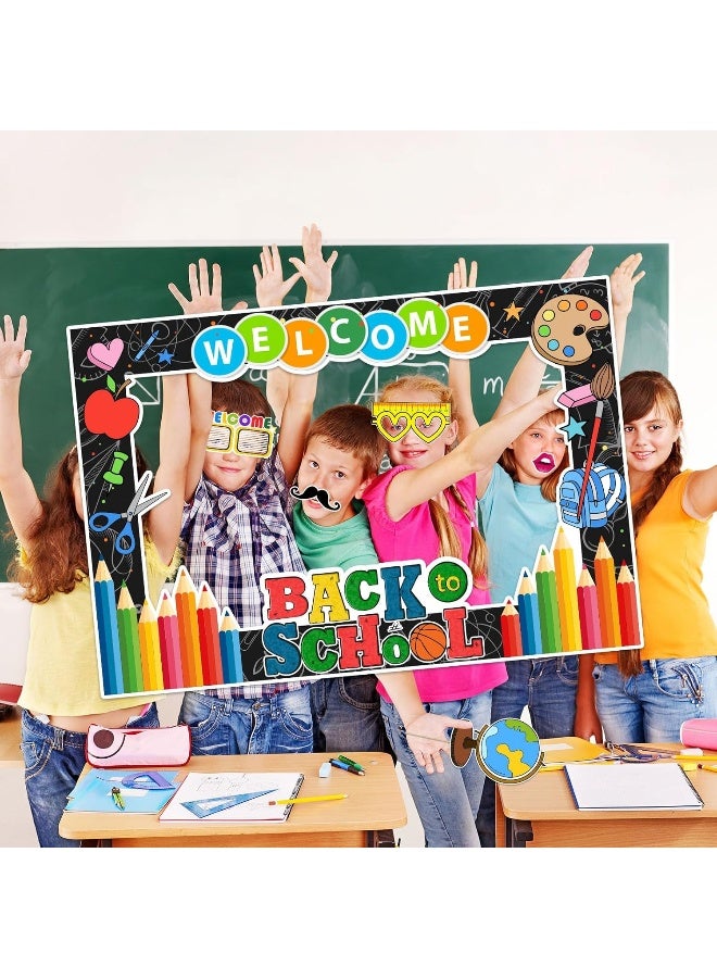 Haimimall Back to School Decorations Back to School Photo Props Welcome Back to School Photo Frame & Photo Props First Day of School Decorations for Back to School Party Supplies - Image 5