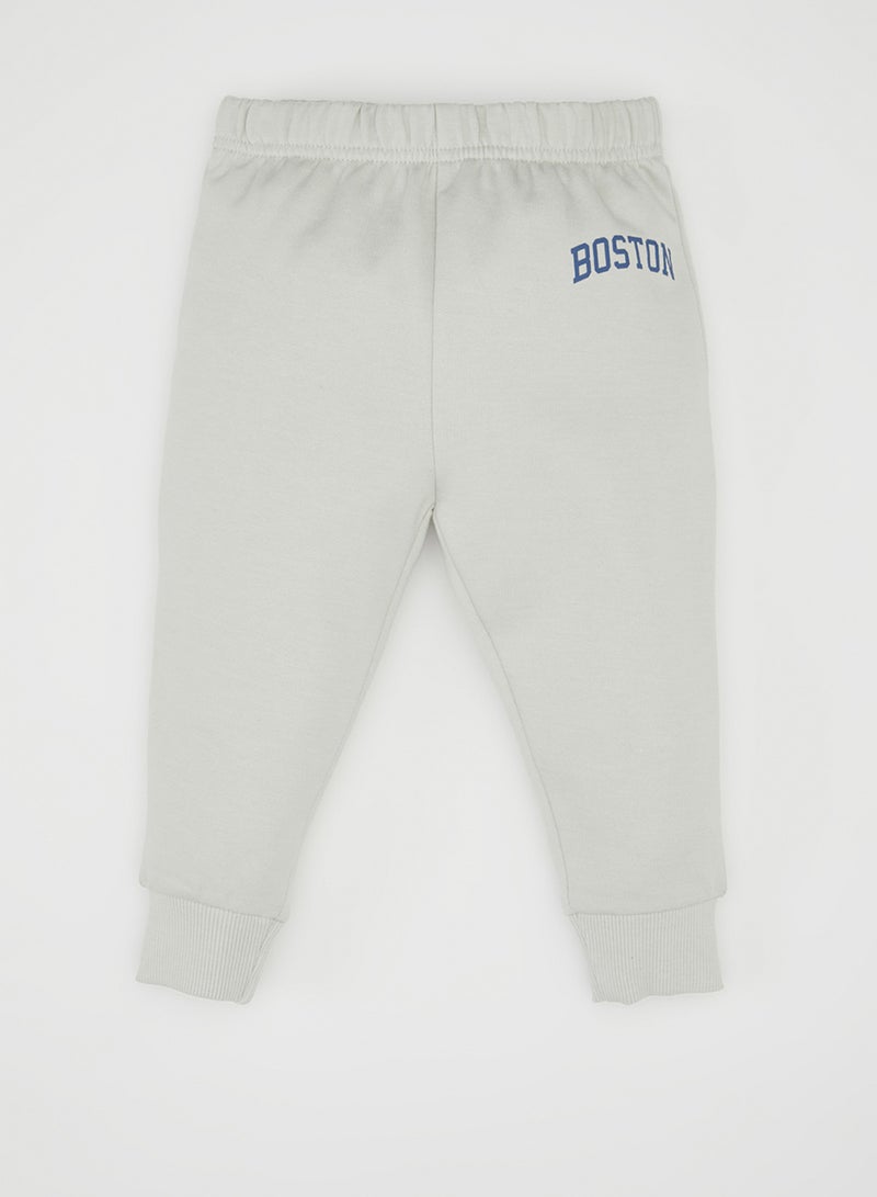 DeFacto Printed Crew Neck Sweatshirt Jogger Pants 2-Piece Set  - Image 3