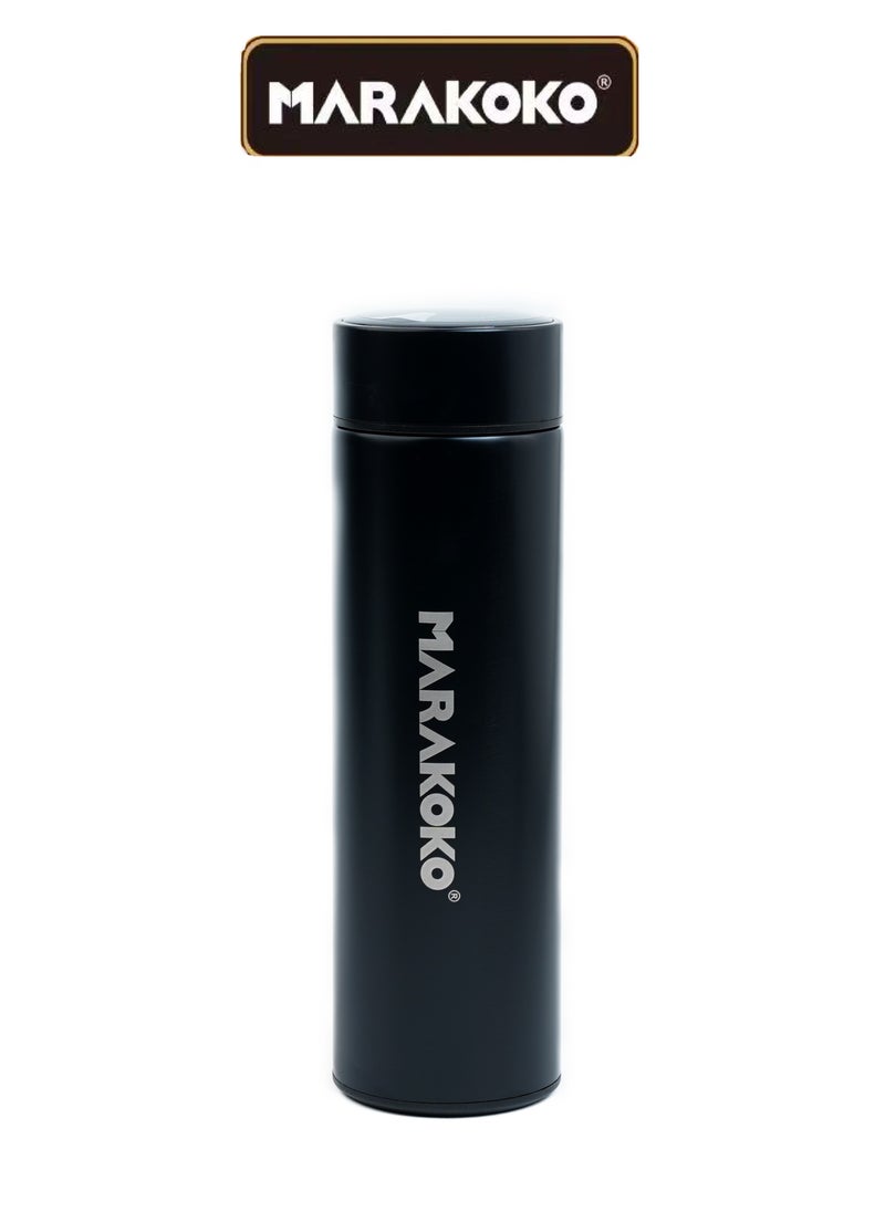 Marakoko - Water bottle with temperature display, 500ml mug Saves temperature  hot or cold , strong stainless steel bottle suitable for club or trips. - Image 1