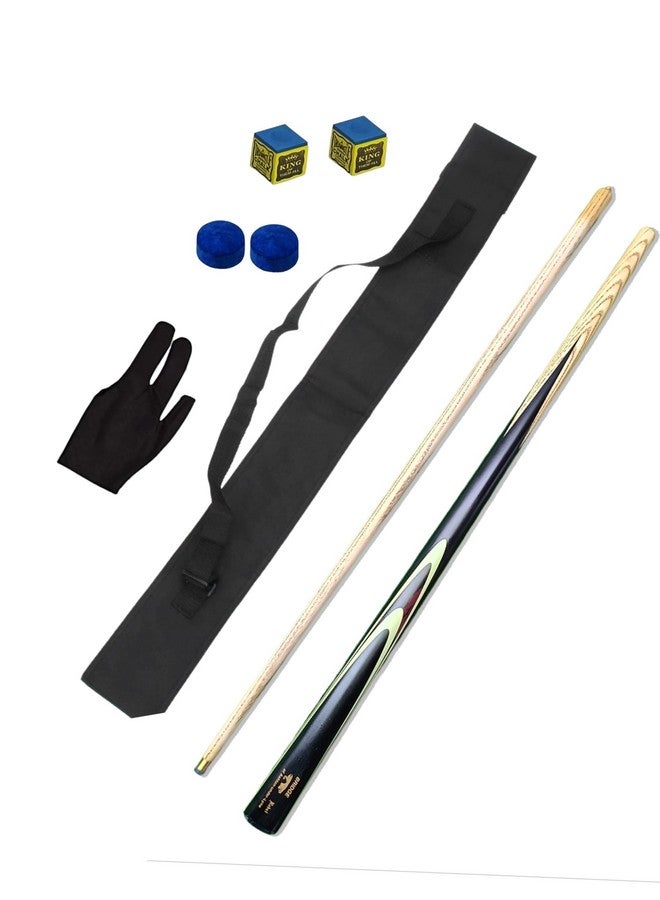 JBB Snooker & Pool Cue Stick Combo with Carry Cue Case, Glove, Tip and Chalks (Timber Brown) - Image 1