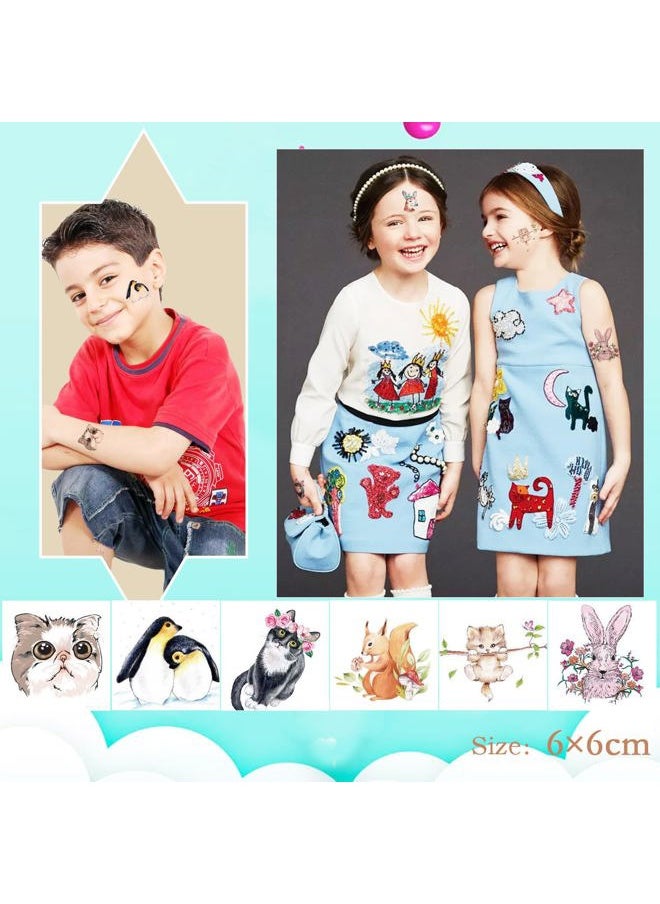 Hotoyannia - Animals Theme Temporary Tattoos for Kids, Featured Zoo Patterned Body Art Waterproof Tattoos Toddler Tattoos, Fake Tattoos for Boys Girls, 36 Sheets - Image 1
