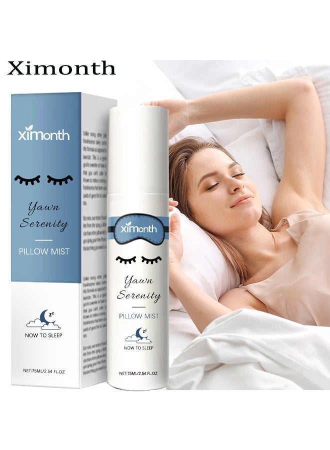 سيمونث رذاذ الوسادة ميست للنوم العميق، مساعد طبيعي للنوم، رذاذ وسادة باللافندر والفانيليا للعلاج بالروائح، زيوت عطرية نباتية للعلاج بالروائح للنوم، يساعد على النوم بسهولة وراحة. 75 مل - Image 1
