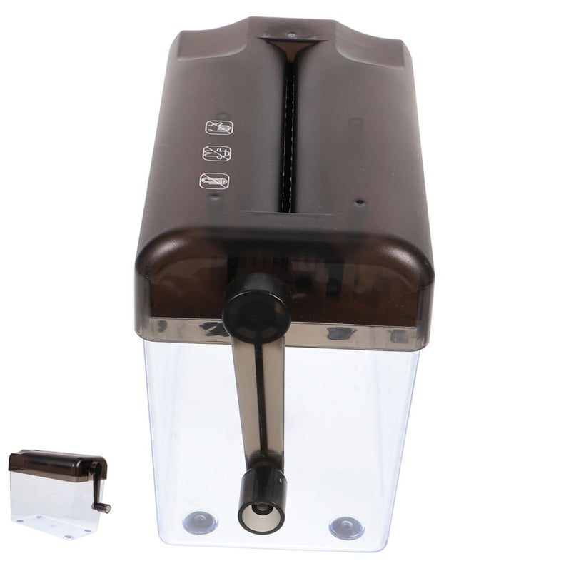 Portable Manual Home Office Paper Shredder Handheld Lightweight Black - Image 2