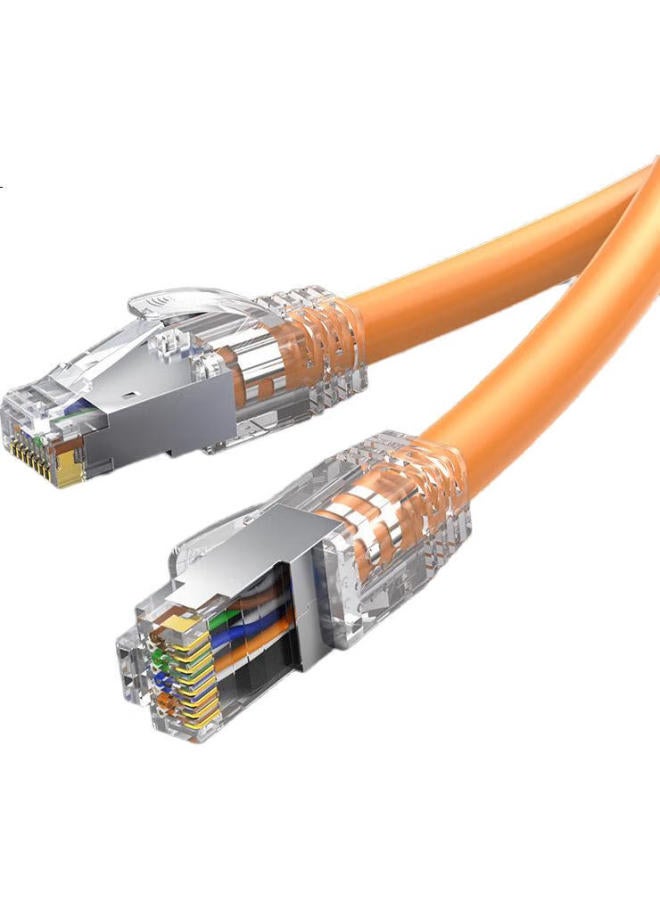 Choseal Cat6a Class Double Shielded High Speed Network Jumper With Single Strand Pure Copper Orange 20m Qs2669c - Image 2