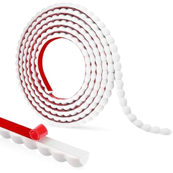 FLEXIBLE MOLDING TRIM SELF ADHESIVE DECORATIVE TRIM MOLDING PEEL AND STICK BORDER FOR MIRROR FRAME BACKSPLASH TILE CABINET CEILING FURNITURE WALL EDGE HOME DIY DECORATION (WHITE, 12MM/20FT) - Image 1