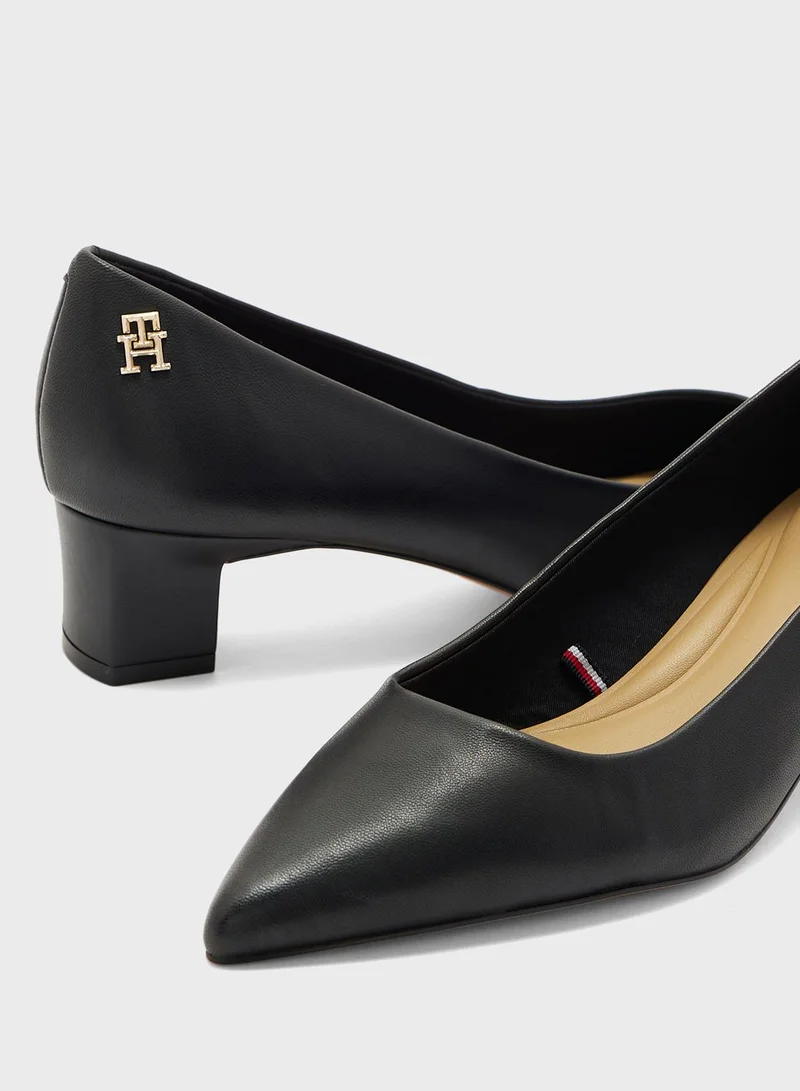 TOMMY HILFIGER Pointed Toe Mid Heel Pumps