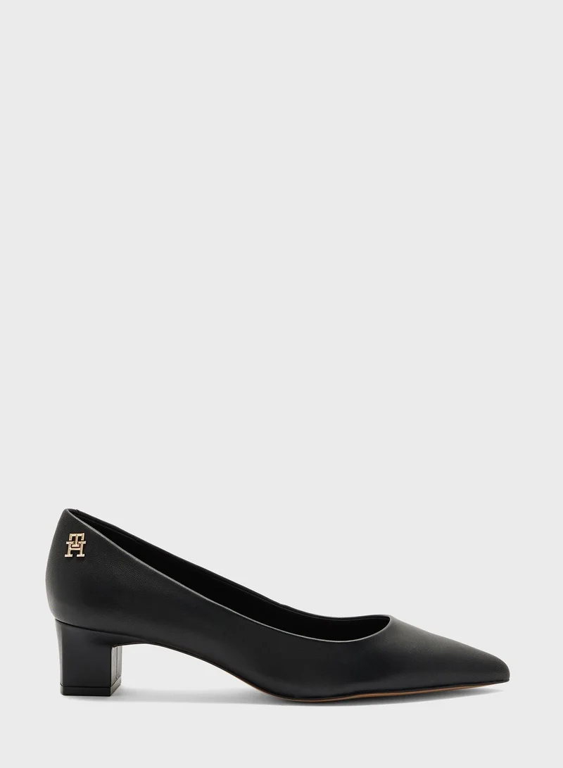 TOMMY HILFIGER Pointed Toe Mid Heel Pumps