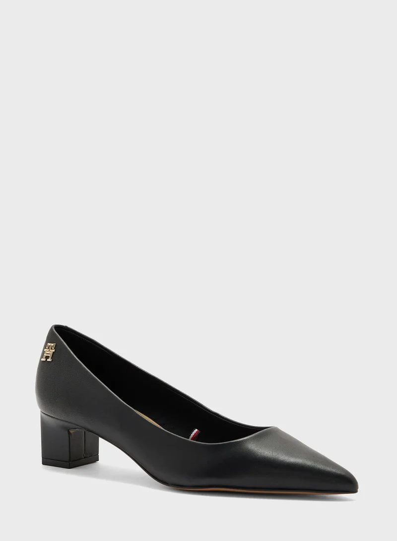 TOMMY HILFIGER Pointed Toe Mid Heel Pumps