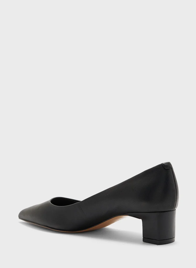 TOMMY HILFIGER Pointed Toe Mid Heel Pumps
