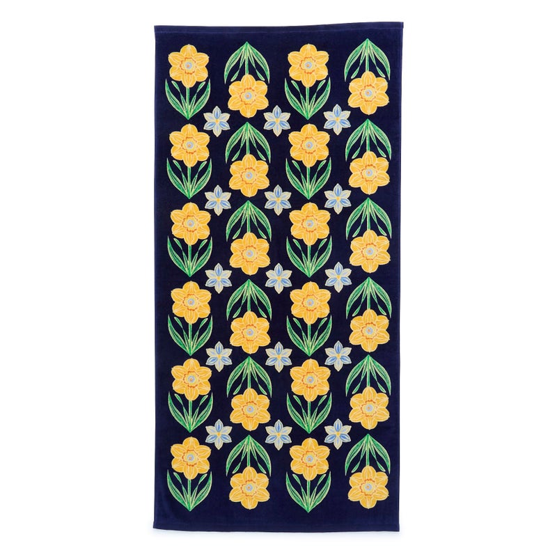 Vera Bradley Cotton Looped Terry Beach Towel  Daffodils  One Size - Image 1