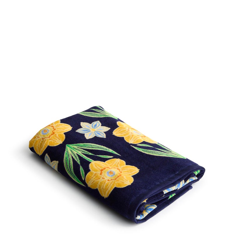 Vera Bradley Cotton Looped Terry Beach Towel  Daffodils  One Size - Image 2