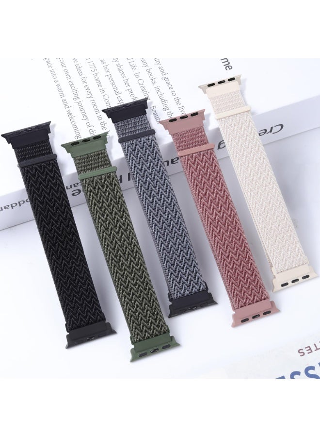 SOLOLUP Breatchable Nylon Sport Loop Compatible with Apple Watch  S11/S10 42mm  41mm 38mm Men Women Soft Breathable Fabric Woven Strap for iWatch Band Series 11 10 9 8 7 3 5 4 3/Ultra 3 2/SE (Black） - Image 5