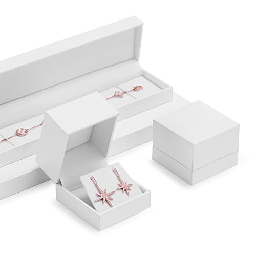 Oirlv Earring Gift Box,White Velvet Jewelry Box - Image 5