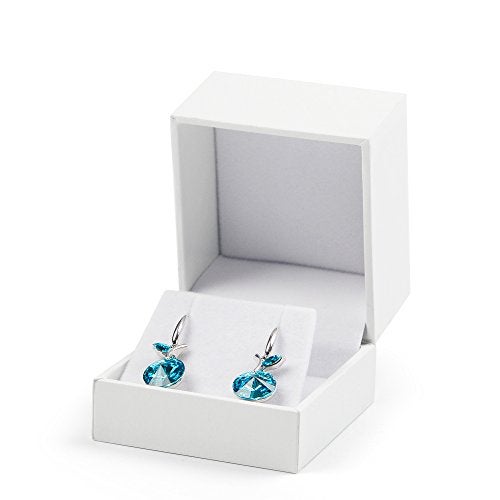 Oirlv Earring Gift Box,White Velvet Jewelry Box - Image 1