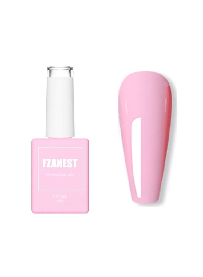 FZANEST Pastel Gel Nail Polish,15ml Light Pink Gel Polish Spring Summer Color Soak Off LED UV Soft Candy Nail Art DIY #D29 - Image 1