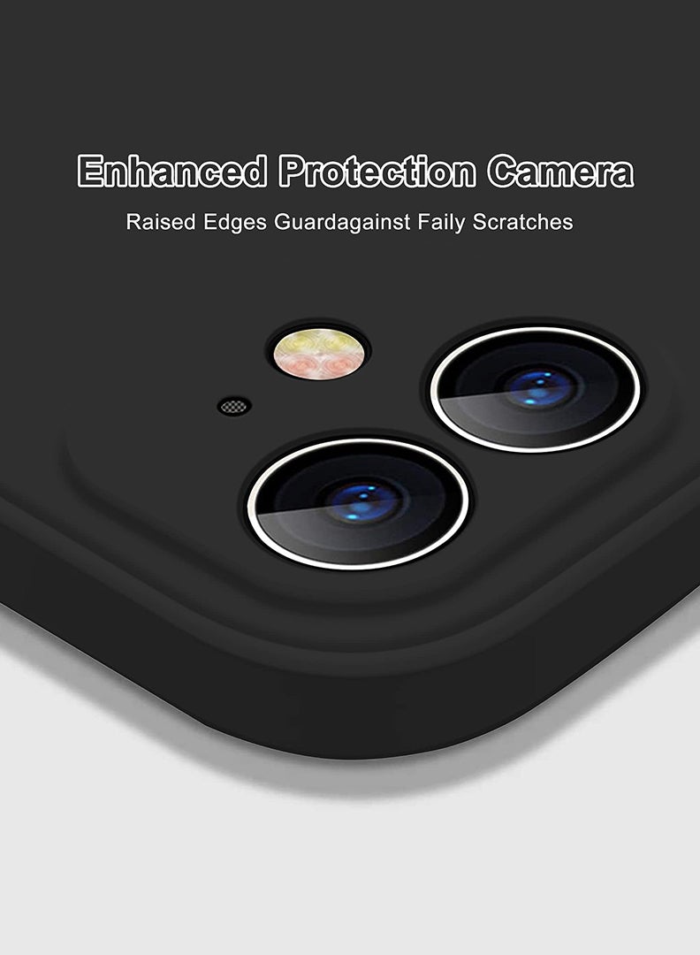 Theodor Protective Slim Fit Case Liquid Silicone Cover with Full Body Protection Anti-Scratch Shockproof Case For iPhone 12 Black  - FORZA125 Boo B - Image 2