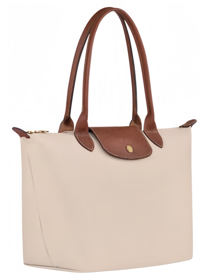 لونج شامب حقيبة طويلة شانغهام متوسطة الحجم للنساء، حقيبة قابلة للطي بسحاب وحقيبة كتف، حقيبة يد للسفر والعمل - Image 4