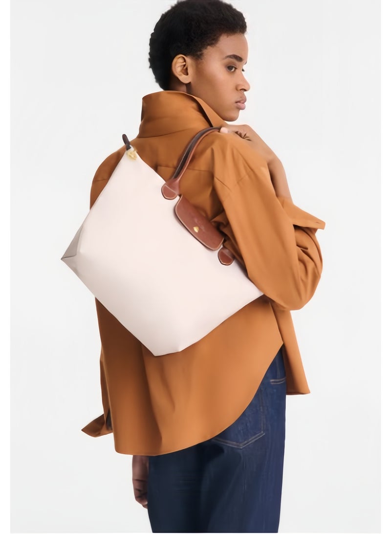 لونج شامب حقيبة طويلة شانغهام متوسطة الحجم للنساء، حقيبة قابلة للطي بسحاب وحقيبة كتف، حقيبة يد للسفر والعمل - Image 3