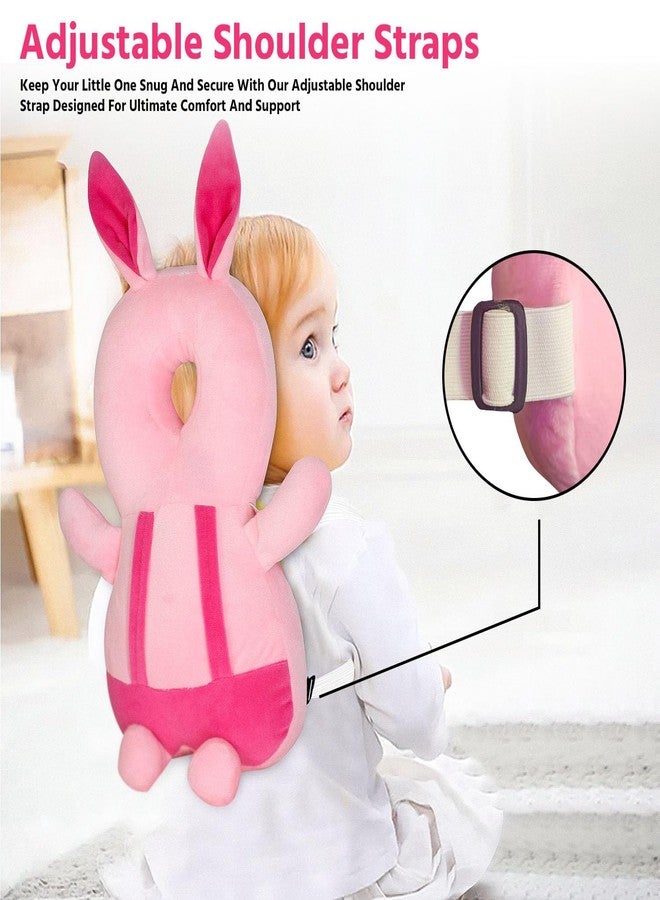 DAGDIYA Baby Head Protector & Cushion Toddler Backpack - Baby Safety Products for Toddler Walker | Back Protection for Crawling & Walking Combo Pack (Pink) - Image 4