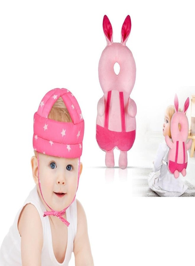 DAGDIYA Baby Head Protector & Cushion Toddler Backpack - Baby Safety Products for Toddler Walker | Back Protection for Crawling & Walking Combo Pack (Pink) - Image 1