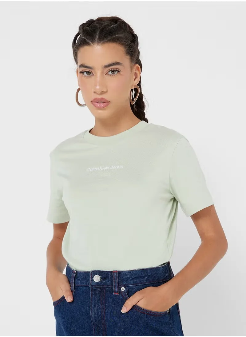 Calvin Klein Jeans Crew Neck Logo T-Shirt