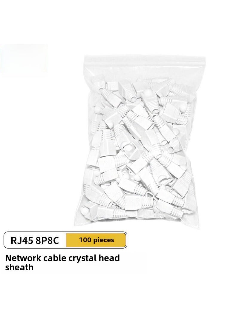 Generic CNCOB Colorful RJ45 Protection Caps White 100 Pack 