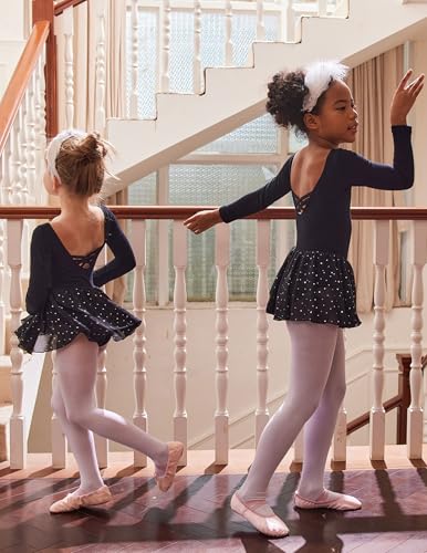 Arshiner فستان باليه كلاسيكي بأكمام طويلة للأطفال البنات من أرشينر - Image 2