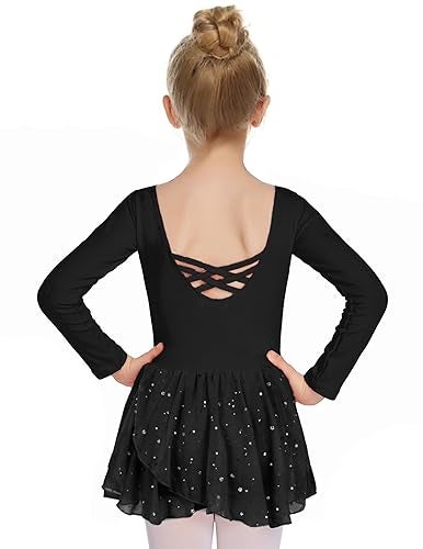 Arshiner فستان باليه كلاسيكي بأكمام طويلة للأطفال البنات من أرشينر - Image 1