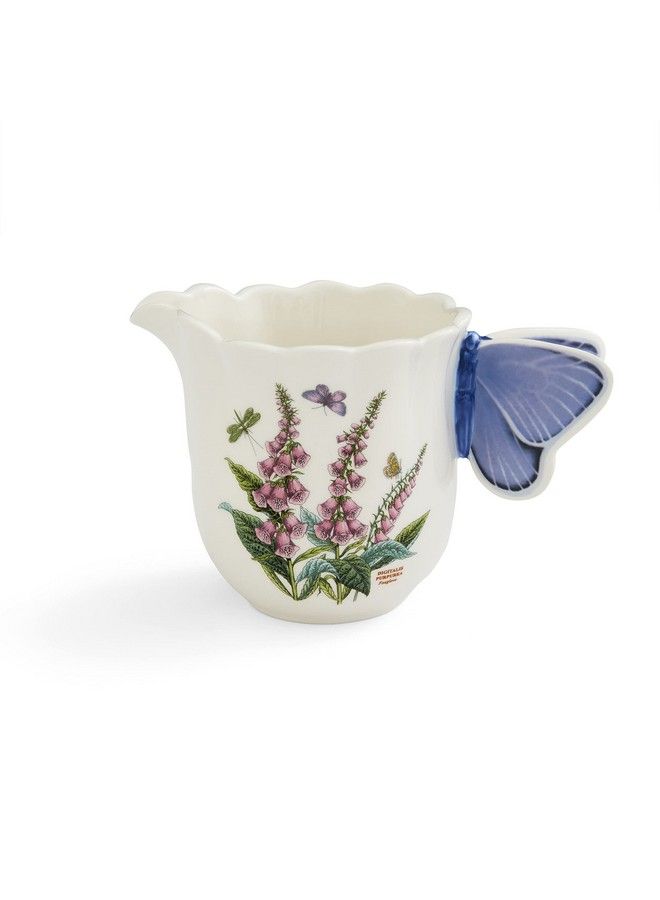 Portmeirion Botanic Garden Bouquet Collection 10 Ounce Creamer With Figural Butterfly Handle - Image 2