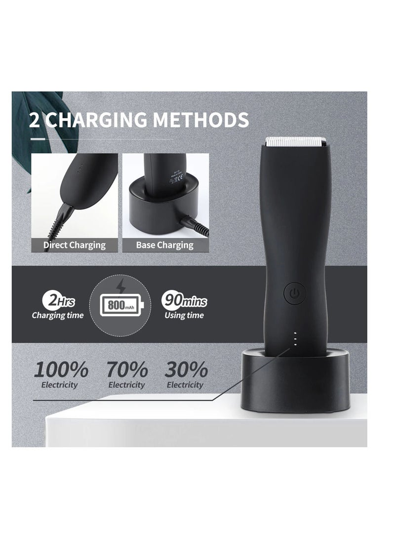 آلة تهذيب شعر الجسم الكهربائية للرجال ماكينة حلاقة قابلة لإعادة الشحن - Image 5