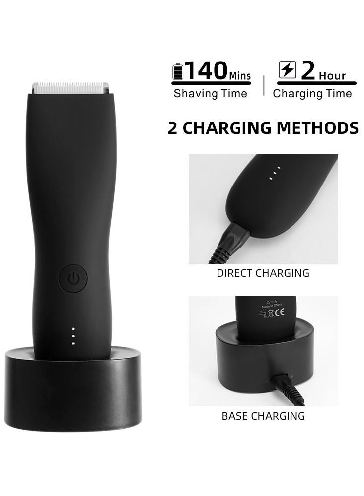 آلة تهذيب شعر الجسم الكهربائية للرجال ماكينة حلاقة قابلة لإعادة الشحن - Image 2