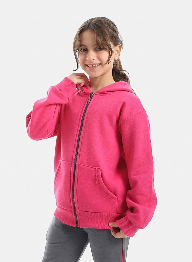 Red Circle Sweatshirt Kids Unisex - Image 4