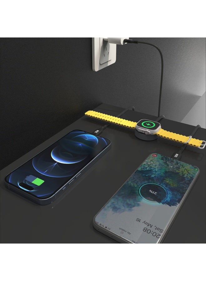 دوداو كابل شاحن Dudao A12Max+ PD 100W 3 في 1: USB-C Lightning 1.2 متر - أسود - Image 3