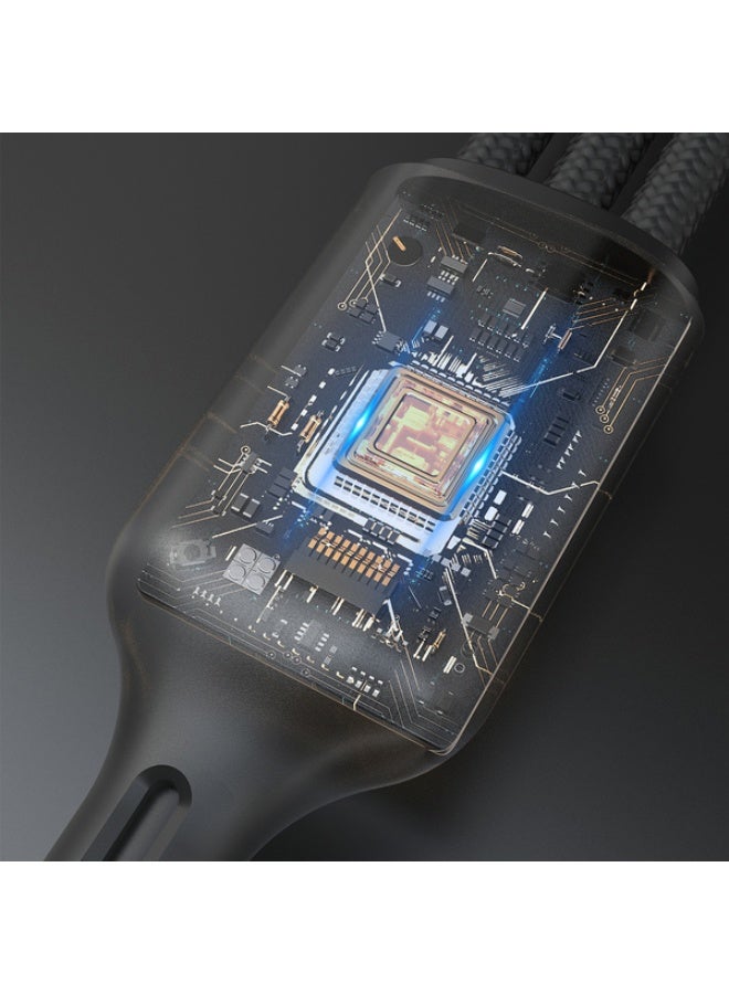 دوداو كابل شاحن Dudao A12Max+ PD 100W 3 في 1: USB-C Lightning 1.2 متر - أسود - Image 5