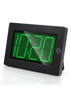 Digital Wall Clock Battery Operated with LED Display, Large Display Digital Clock, 3 Brightness Levels, Wall Mount or Tabletop
