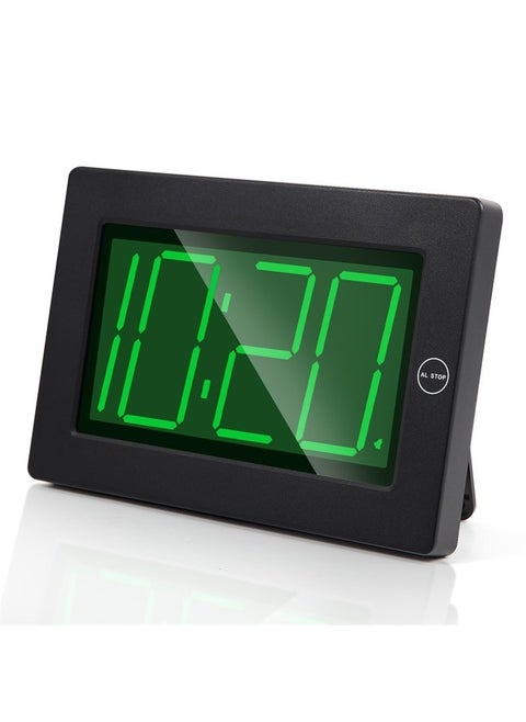 Digital Wall Clock Battery Operated with LED Display, Large Display Digital Clock, 3 Brightness Levels, Wall Mount or Tabletop