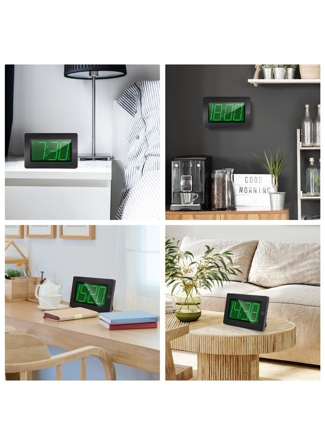 Timegyro - Digital Wall Clock Battery Operated with LED Display, Large Display Digital Clock, 3 Brightness Levels, Wall Mount or Tabletop - Image 1