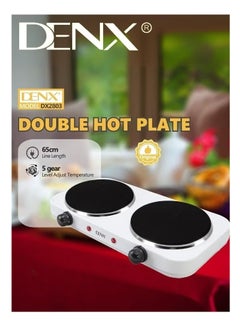 Denx Stainless Steel Electric Stove and Heater, Portable Cooktop Burners with Adjustable Temperature Control, 1000W Electrics Hot Plate with Two Burners  - Image 2