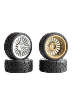 RC Remote Control Car 1 To 10 Model Car Saloon Flat Running Tire Road Racing Tire HSP94123 Flat Sports Car Universal-Color:D23 + B Hub