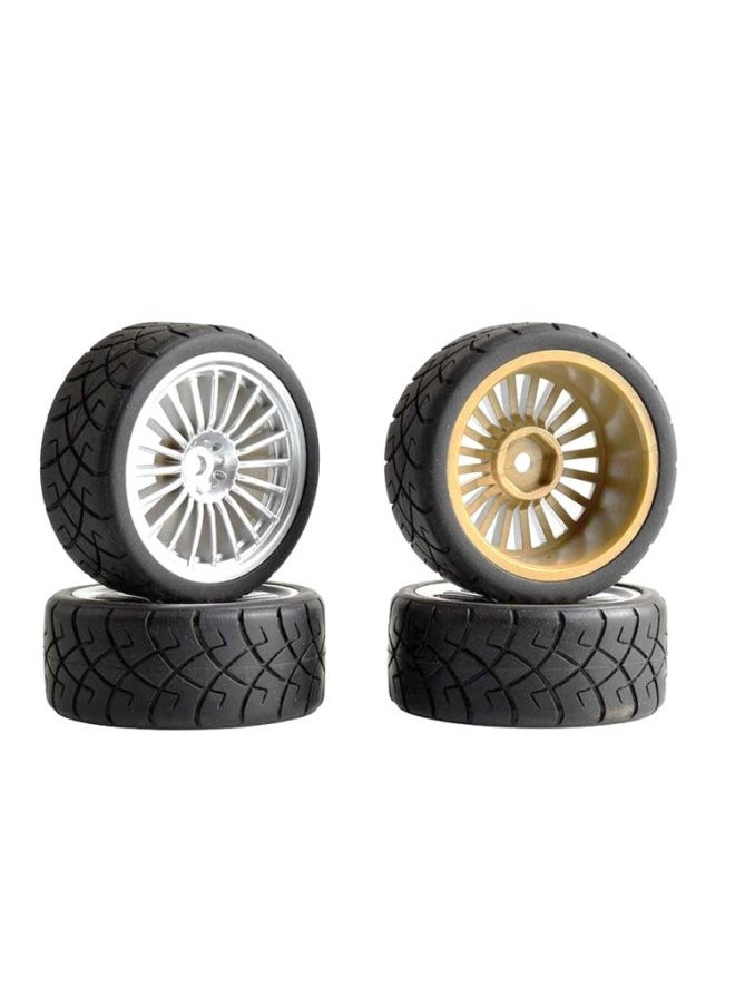 Generic - RC Remote Control Car 1 To 10 Model Car Saloon Flat Running Tire Road Racing Tire HSP94123 Flat Sports Car Universal-Color:D23 + B Hub - Image 1