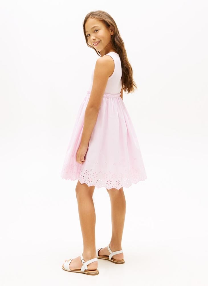 TOMMY HILFIGER Broderie Anglaise Sleeveless Dress - Image 2