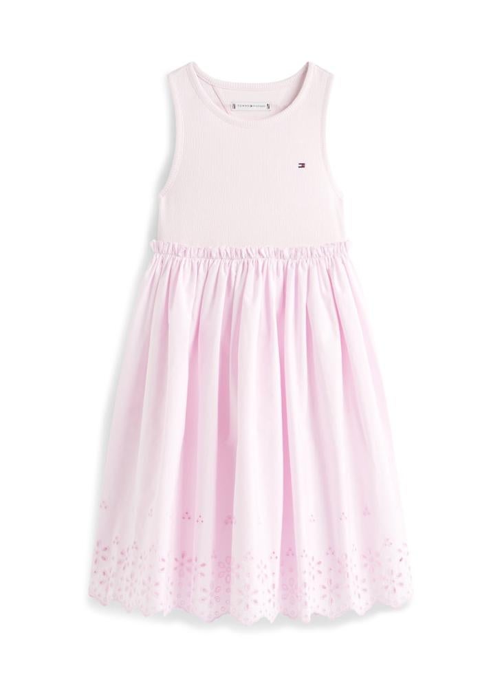 TOMMY HILFIGER Broderie Anglaise Sleeveless Dress - Image 5