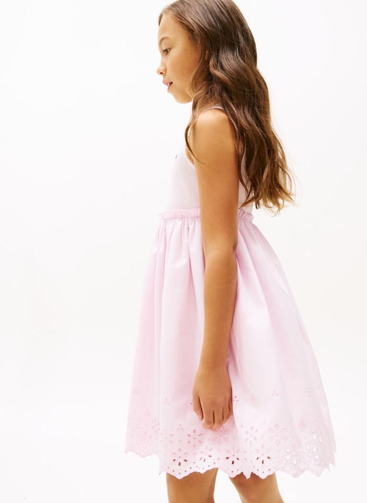 TOMMY HILFIGER Broderie Anglaise Sleeveless Dress - Image 3