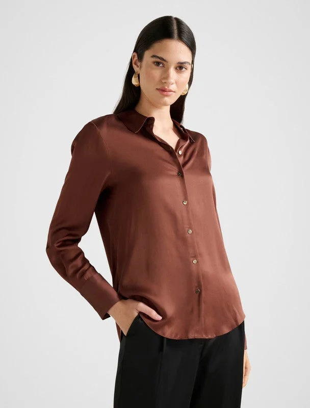 forever new  COCO Long Sleeves Satin Shirt for Women | Best Price UAE