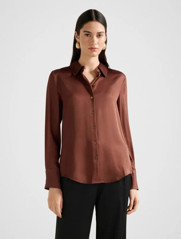COCO Long Sleeves Satin Shirt