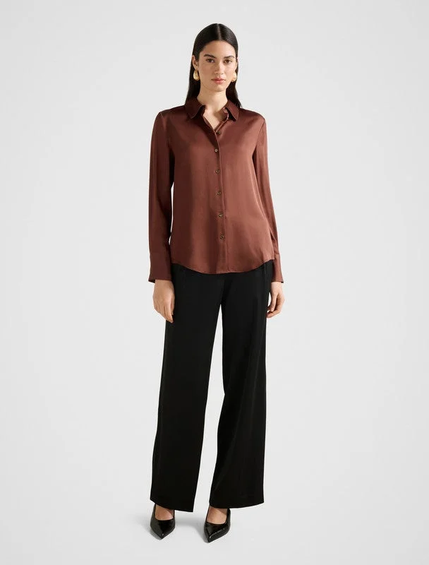 forever new  COCO Long Sleeves Satin Shirt for Women | Best Price UAE