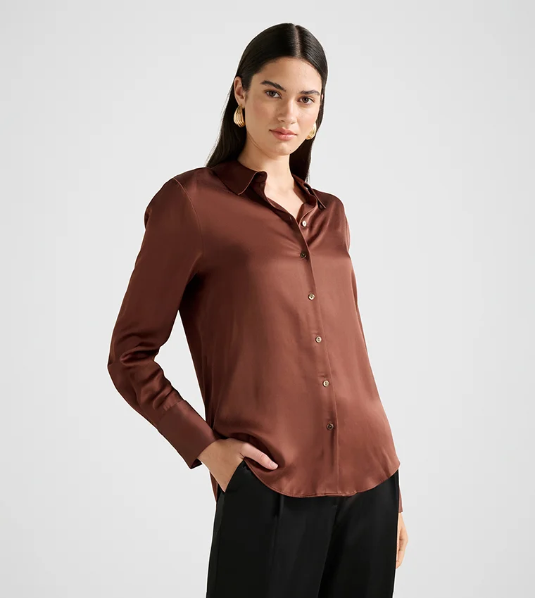 فورايفر نيو Coco Satin Shirt